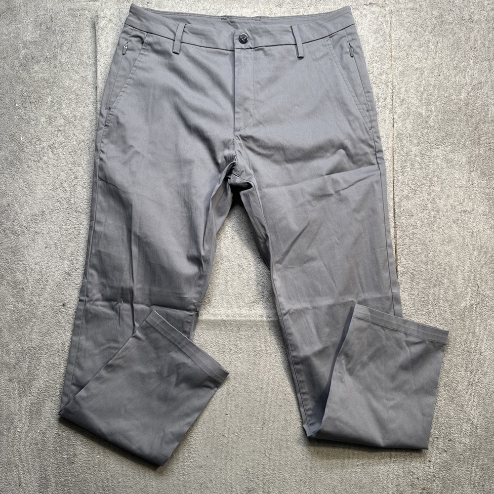 Bird Dogs Men's Gray Stretch Performance Pants Slim Fit‎ 32x30